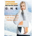 thumbnail image 4 of Heated Jacket for Women, Women's Heated Jacket, 12V 20000mAh Battery, Heated Cuffs, Heated Winter Coat, Electric Heating Jacket, Lightweight White S, 4 of 7