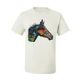 thumbnail image 3 of Colorful Neon Horse | Dean Russo Art Animal Lover Men's T-Shirt, White, 4X-Large, 3 of 6