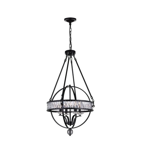

The Gray Barn Stormy Roost 4-light Black Globe Chandelier.