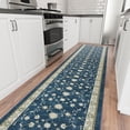 thumbnail image 5 of Ottomanson 3-Piece Kitchen Rug Set, Non-Slip Washable Hallway Runner & Floor Mat for Bathroom 22.5" x 36" + 22.5" x 48" + 22.5" x 60" Mahal Navy, 5 of 5
