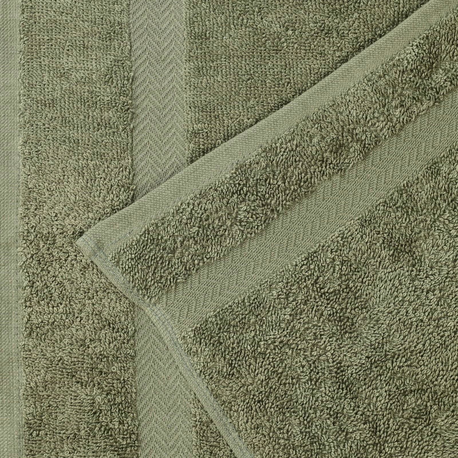 Superior Franklin 8-Piece Cotton Hand Towel Set, Super Soft Quick Dry Fade Resistant Towels, Forest Green
