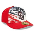 thumbnail image 3 of Men's New Era Red San Diego Padres 2022 4th of July Low Profile 59FIFTY Fitted Hat, 3 of 6
