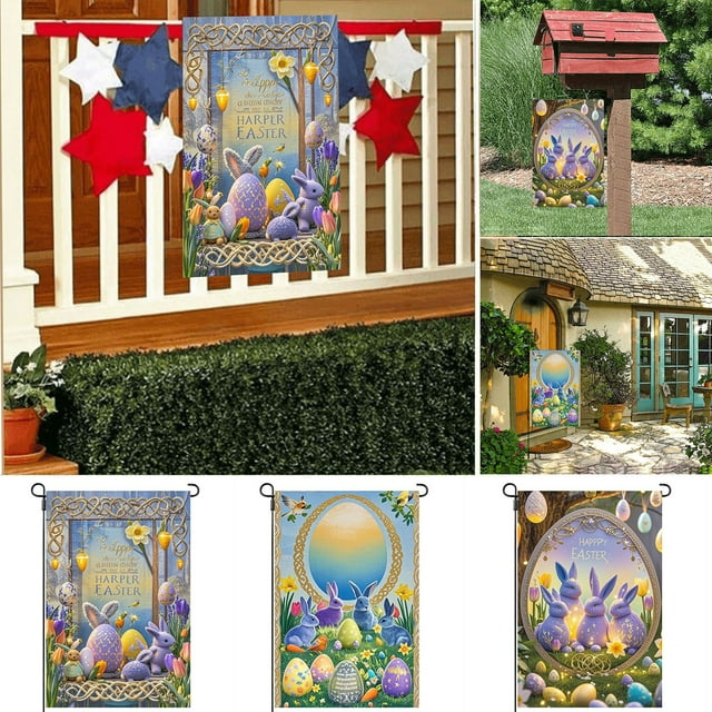Garden Flag Holder Stand Garden Flags for All Seasons Dogs Table Runners 72 Inches Long Modern Outdoor Banner Stand Garden Flag Holder Stand with Solar Light Easter Garden Flag 12.5 X 18 Inch 2025