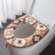 thumbnail image 1 of Funda bordada para el asiento del váter con cremallera | Poliéster suave lavable, cómodo y acolchado como, multicolor, encaja en inodoro estándar 43,5x37,5cm | Fácil de instalar, higiénico, duradero, 1 of 6