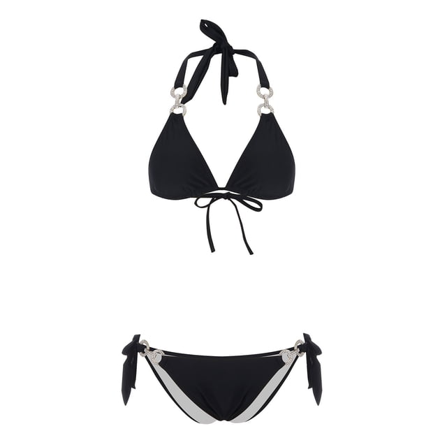 Mujer Cómodo Sólido Con Almohadilla En El Pecho Sin Aros Bikini Correa De Encaje Traje De Baño Dividido OAVQHLG3B Store lin121212