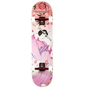 Punisher Skateboards Samurai Complete Skateboard with Concave Deck, Pink, One Size