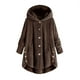 thumbnail image 1 of Puntoco Mujer Tallas grandes Botón Felpa tops Con capucha Cárdigan suelto Abrigo de lana Chaqueta de invierno Selecciones de flash Puntoco Puntoco-7372, 1 of 5