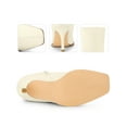 thumbnail image 3 of BLISSFUL STEP Women's Ankle Boots Square Toe Side Zip Stiletto High Heel Boots   Cream 9, 3 of 7