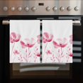 thumbnail image 2 of Pink Flowers 1 Pack Kitchen Towel, Water Absorbent Dish Towel, Vintage White Floral Plant Herb Botanical Decorative Hand Towels - Quick Drying Cloth for Cooking Baking, 18x28 Inch, 2 of 8
