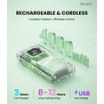 thumbnail image 5 of MelodySusie SC300E Clip-on Rechargeable Nail Drill, 30000RPM Cordless E-File with LED Display & Accessories for Nail Care, Mint Green, 5 of 8