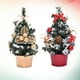 thumbnail image 3 of Árbol de Navidad artificial en miniatura, decoración, modelo de árbol de Navidad, regalos para decoración (20cm, rojo B y dorado B), 2 uds., 3 of 5