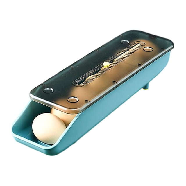 Maytalsory Storage Basket Egg Box Multicolored Household Accessories Fine Workmanship Non-slippery Base Kitchen Gadget Slide Rail Blue