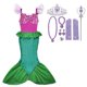 thumbnail image 1 of Disfraz de princesa sirena Ariel de Disney para niñas niños Cosplay niños carnaval fiesta de cumpleaños ropa de graduación vestido de verano Vestido9-10T (Tag150) Gao Jinjia LED, 1 of 2