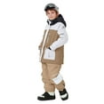 thumbnail image 4 of BRGZLK Boys Snowsuits Waterproof Boys Girls 2 Pcs Set 2025 Winter Coat and Snow Pants Outdoor Long Sleeve Snowboarding Sport Ski Suits Khaki 5-6 Years, 4 of 5