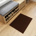 thumbnail image 2 of Ottomanson Solid Indoor Doormat 2'3" x 3' - Non Slip Low Pile Area Rug for Entryway, Brown, 2 of 11