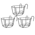 thumbnail image 1 of MIANGASTORE 3pcs Iron Fence Flower Pot Balcony Plant Pot Holder Hanging Planter Pot, 1 of 8