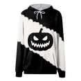 thumbnail image 5 of Godom Women's Halloween Hoodie Cute Ghost Graphic Sweatshirts Funny Pumpkin Face Tops Long Sleeve Hoodies 2025, 5 of 6