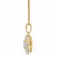 thumbnail image 3 of Unique Moments 1.00 ct Lab Grown Diamond Round Halo Pendant Necklace in 14K Yellow Gold, 3 of 5