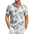 thumbnail image 3 of HAJWOH 2026 Hawaiian Shirt for Men Casual Button Down Short Sleeve Summer Beach Shirts Loose Fit Floral Print Tropical Tops, 3 of 7