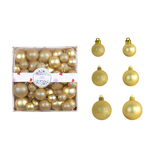 Ruifaya Juego de bolas de Navidad, caja de bolas, adorno decorativo para árbol de Navidad en centro comercial
