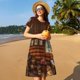 thumbnail image 4 of Easygdp Log Cabin Inside para Vestido Transpirable de Mujer, Vestido Suelto de Manga Corta con Pliegues y Bolsillos para el Verano, 4 of 6