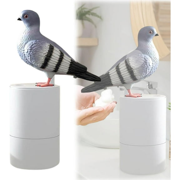 Bird of Peace Foam Soap Dispenser, Funny Touchless Pigeon Bird of Peacepooping soap Dispenser, Automatic Soap Dispenser, Foaming Dispenser for Bathroom & Kitchen