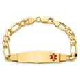 thumbnail image 4 of 14k Yellow Gold Medical Alert Figaro Link Id Bracelet, 4 of 8