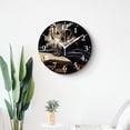thumbnail image 4 of 14 Inch Wall Clock Battery Operated Silent Clock Decorative for Office, Kitchen, Outdoor, Living Room，Wise Owl Sitting Book Drawing, 4 of 4