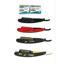 Classic Old Fashion Stainless Steel Straight Edge Barber Razor Many Colors New   20pcs Razor Blades Gift Set