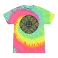 thumbnail image 1 of Wild Bobby, Colorful Celtic Style Knot Leaves Tie-Dye Tees, Minty Rainbow, Large, 1 of 3
