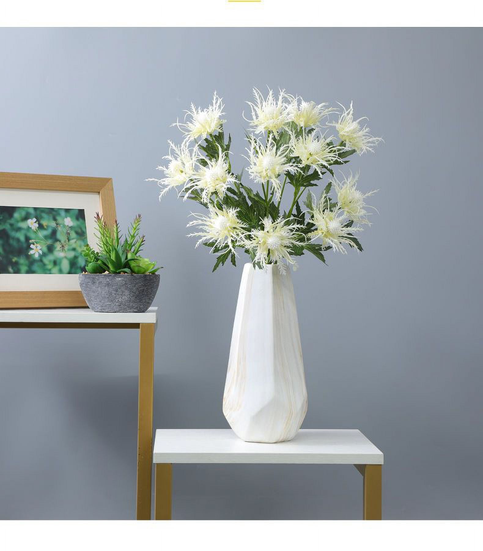 SUSANMAISON Living Room Wild Eryngium Dining Table Fresh Artificial Flowers Simulated Flowers Room Decoration Desktop Small Ornaments Dried Flower Bouquet Hand-held Flowers Silk Flowers