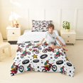 thumbnail image 4 of Manfei Sporty Motocross Twin Comforter Sets,Cute Stars Bedding Set,White,Reversible,2 Pieces,1 Comforter and 1 Pillowcase, 4 of 7
