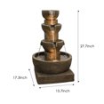 thumbnail image 5 of 27.7" H Concrete Modern Water Fountain 4-Tier Indoor/Outdoor Water Fountain w/LED Lights Cascading Waterfall Features for Home Garden Backyard Decor, 5 of 14