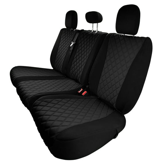 For Ford F-150 2015-2024 & F-250 F-350 F450 2017-2022 FH Group Neoprene Custom Fit Truck Car Seat Covers 2nd Row - Black