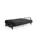 thumbnail image 2 of Mainstays Black Metal Arm Futon Frame with 6 inch Full Size Mattress & Retainer Covers, 2 of 9