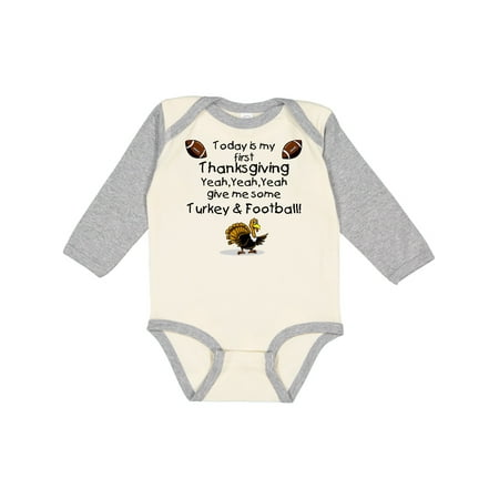 

Inktastic First Thanksgiving Gift Baby Boy or Baby Girl Long Sleeve Bodysuit