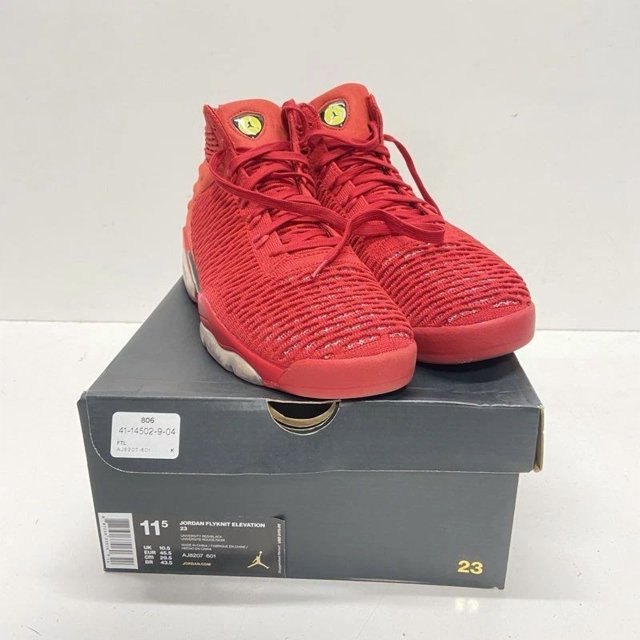 Ni-k-e Jordan Flyknit Elevation Red Uni Pattern AJ8207 601 Athletic Shoe Mens Size 11.5