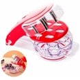 thumbnail image 1 of Cherry Pitter Cherry Stoner, 6 Cherries Olive Multiple Cherrystone Remover, Cherry/Olive Stone Core Seed Remover Tools with Removable Pit and Juice Container Red, 1 of 5