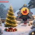 thumbnail image 3 of Stylish Metal Hanging Christmas Tree Wind Spinner - Geometric Design with Red Bird & Candy Stripes for Festive Garden Decor, 3 of 7
