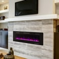 BOSSIN 60 inch Electric Fireplace, Recessed Wall Mounted Electric