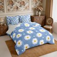 thumbnail image 2 of Manfei Floral Daisy Full Size Bedding Sets 7 Pieces,Polka Dots Full Size Bed in a Bag,Reversible, 2 of 6