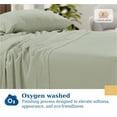 thumbnail image 5 of Casa Platino Full Size Bed Sheets Set - Washed Ultra-Soft Microfiber Full Bed Sheets - Extra Soft - 4 Piece Set - Bedding Sheets & Pillowcases, Full-Mineral, 5 of 9
