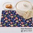 thumbnail image 5 of Placemat, Pioneer Flower Floral Print Pattern Place Mats Table Mat Set Of 2, PVC Washable Placemats for Party Kitchen Dining Decoration, 18x12 Inch, Fade Resistant, 5 of 6