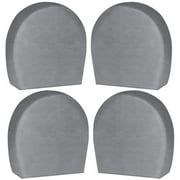 Set of 4, Rv Tire Covers, Travel Trailer Camper Truck Jeeps Motorhome Wheel Cover Elastic and Flexible, Sun Rain Snow Protector, Fit 24-35 Inch Tire Diameter, Gray