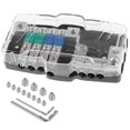 thumbnail image 2 of 4 Way Power Distribution Block Zinc Alloy Car Audio Fuse Block with 6 MIDI Fuse LED Light 12V-48V Multifunctional Power Ground Amp Distribution Block 0/2/4 Gauge Input 4/6/8 Gauge Output, 2 of 10