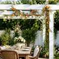 thumbnail image 4 of Artificial Rose Vines Garland 180cm Fake Flower Garland with Green Leaves Decorative Floral Ivy for Wedding Arch Garden Wall Balcony Living Room Bedroom Party Mother's Day Home Decor, 4 of 6