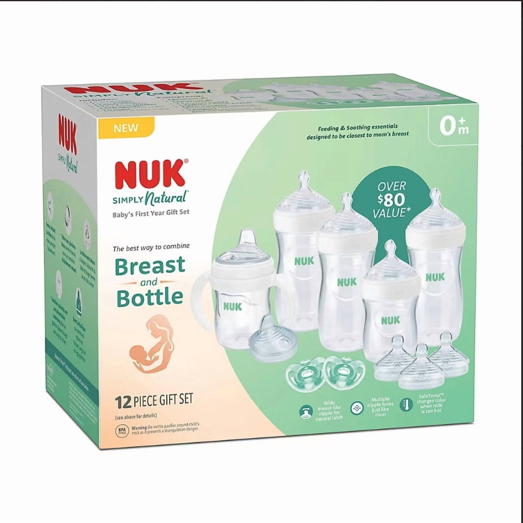 NUK Simply Natural Bottles with SafeTemp 12-Pc. Gift Set