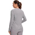 thumbnail image 2 of Womens UPF 50+ Long Sleeve Shirts Moisture Wicking Workout Tops Quick Dry Sun Shirt Outdoor Hiking Running Shirts, 2 of 5