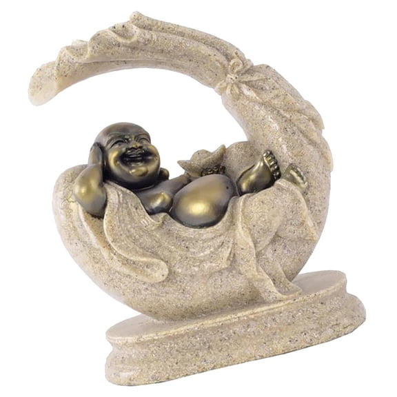 Handmade Happy Maitreya Buddha Statue Deity Luck Wealth Hindu Statue Decor