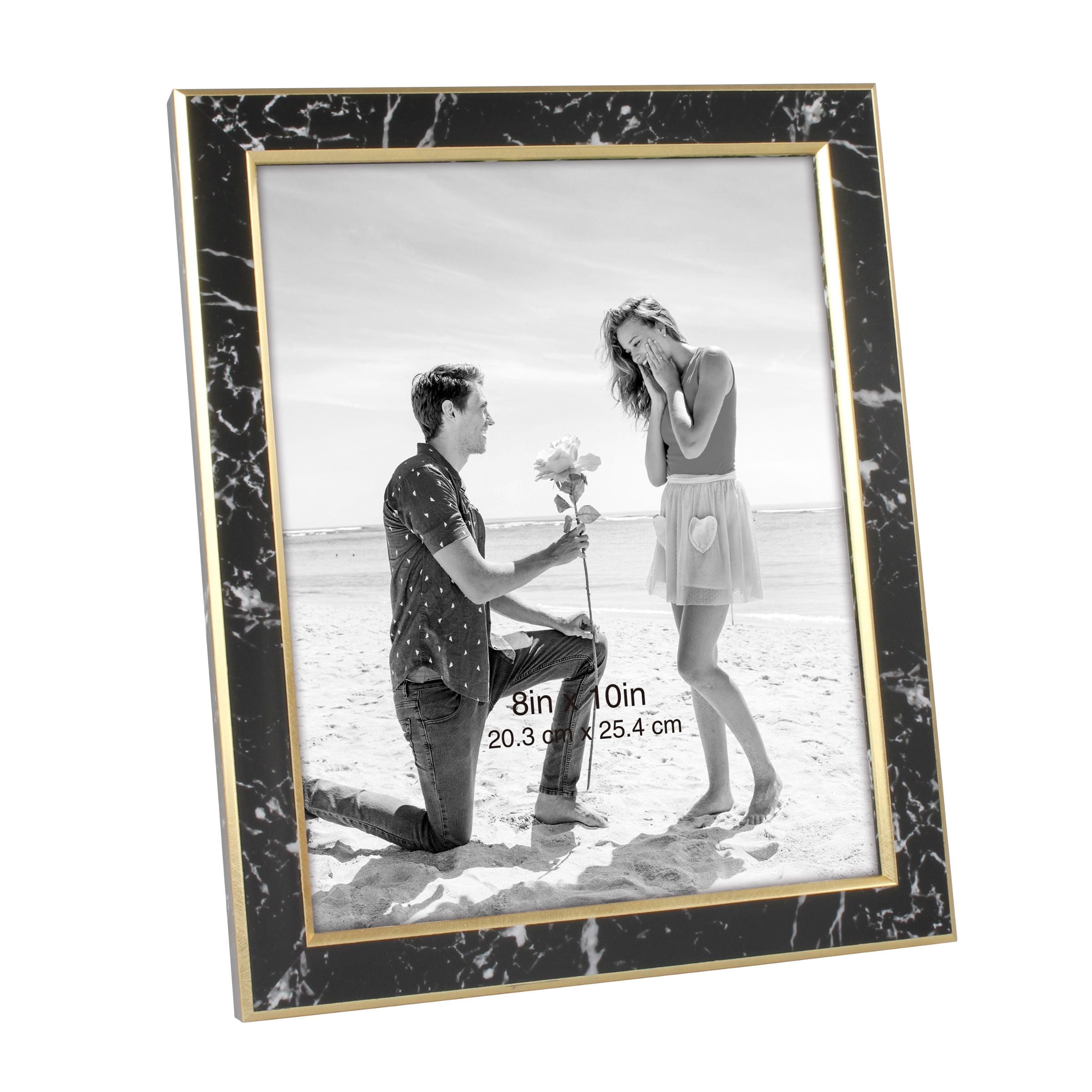 Better Homes & Gardens 8" x 10" Rectangle Plastic Tabletop Single Picture Frame, Black